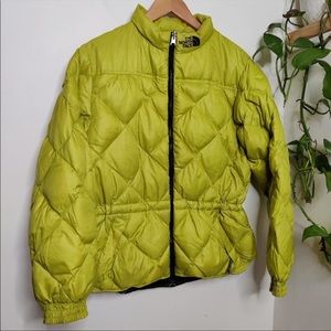 The North Face Women’s Vintage Chartreuse Quilted Nylon Puffer Jacket Size 10